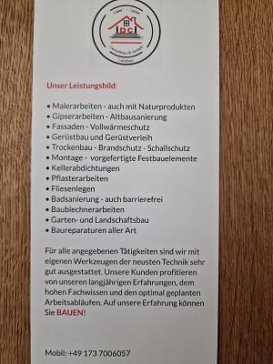 ipci-GS / Maler - Gipser -Trockenbau - Gerüstbau- verleih