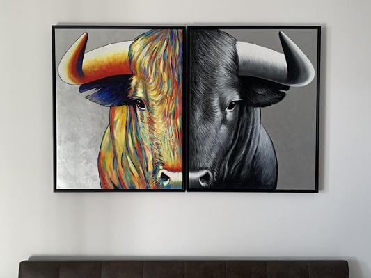 Gemälde Kahl Bilderrahmen