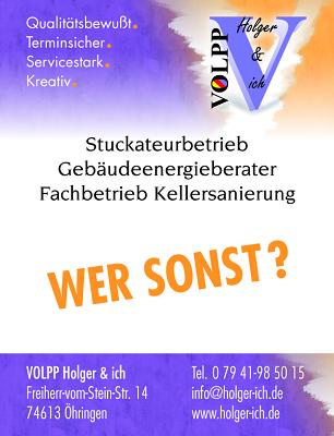 VOLPP Holger & Ich - Sanierung - Putz - Dämmung - Trockenbau - Gerüst - Energieberatung